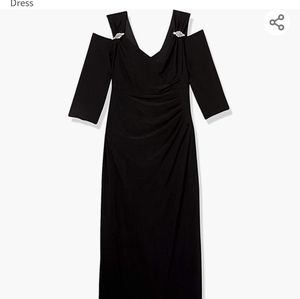 R & M Richards formal black dress sz 14. Never worn.